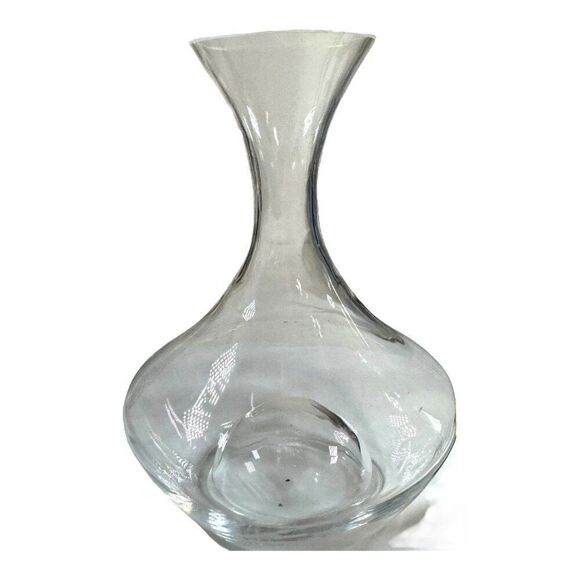 Holmegaard Glass Wine Decanter Clear Vase 12" Modern Elegance For Home Decor - Picture 5 of 5